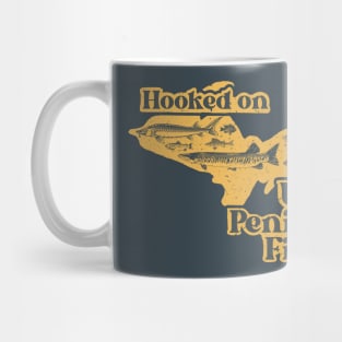 Hooked on Upper Peninsula Fishing - Vintage MI and U.P Angler Mug